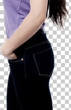 Sideways pose of attractive woman